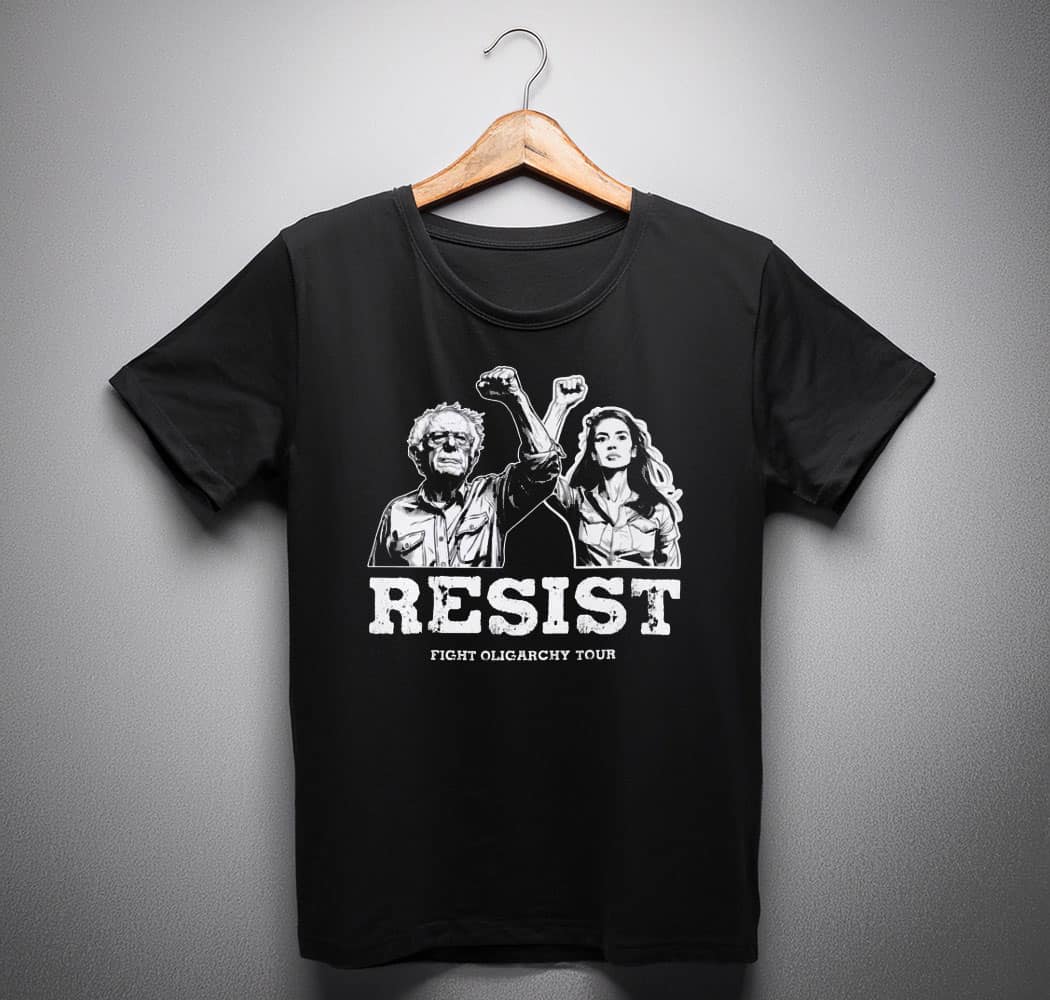 Bernie Sanders AOC Fighting Oligarchy Tour shirt