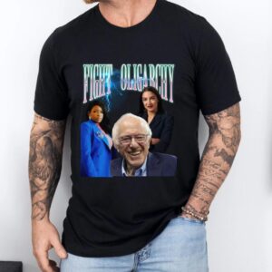 Bernie Sanders AOC Jasmine Crockett Fight the Oligarchy Shirt