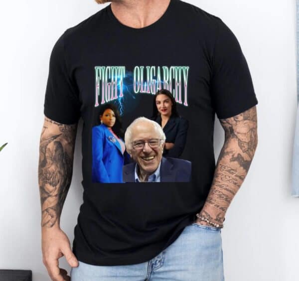 Bernie Sanders AOC Jasmine Crockett Fight the Oligarchy Shirt