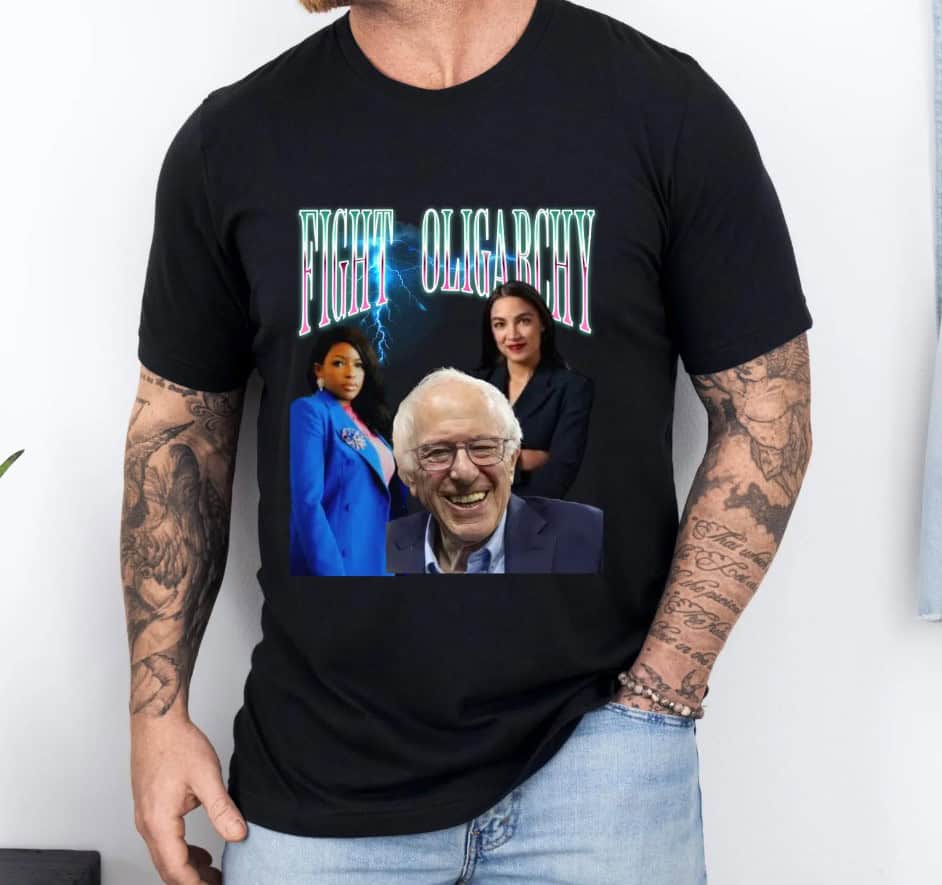Bernie Sanders AOC Jasmine Crockett Fight the Oligarchy Shirt