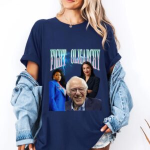 Bernie Sanders AOC Jasmine Crockett Fight the Oligarchy Shirt