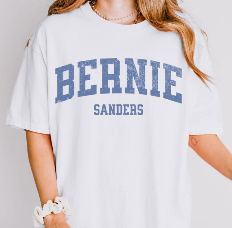 Bernie Sanders Fight the Oligarchy Varsity shirt