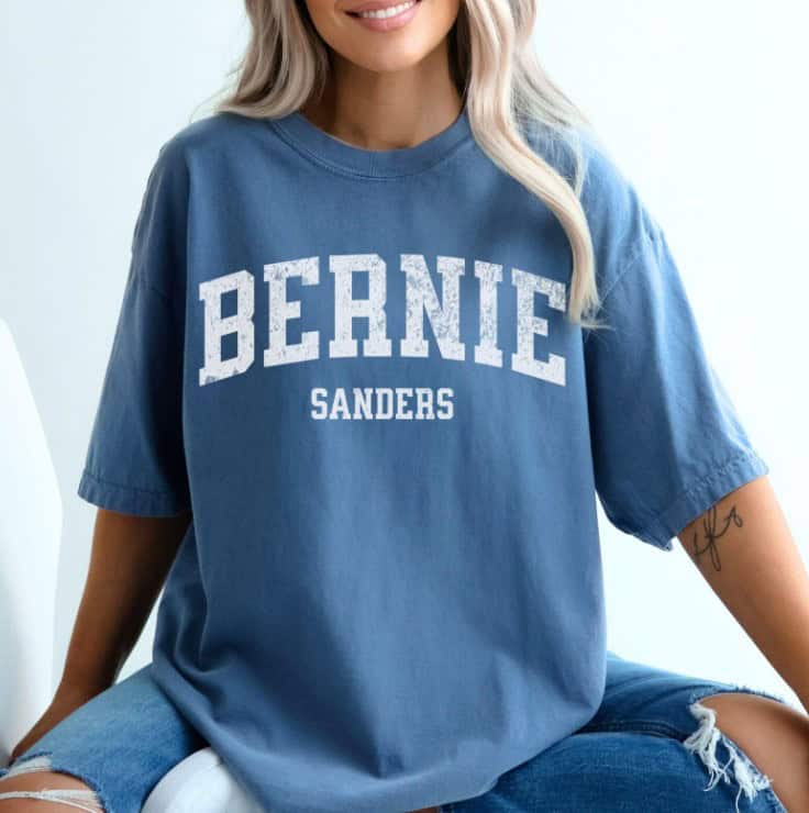 Bernie Sanders Fight the Oligarchy Varsity shirt