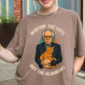 Bernie Sanders worship the cat shirt