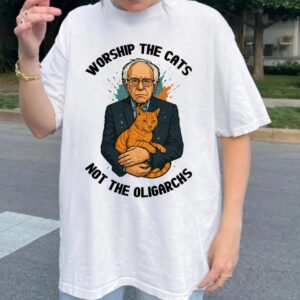 Bernie Sanders worship the cat shirt
