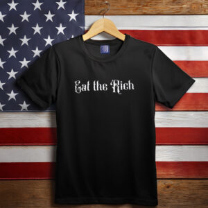 Crop Top, Eat the Rich Gothic Lettering shirt