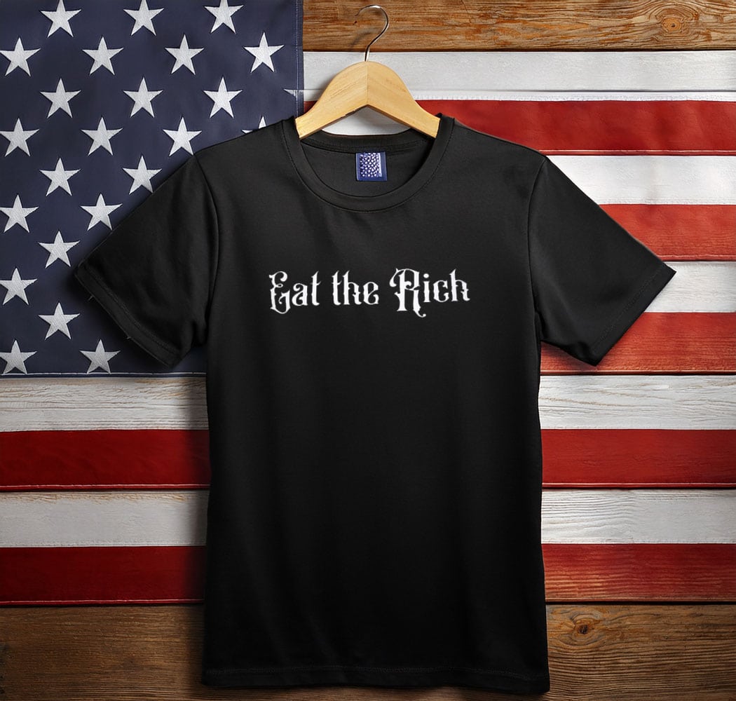 Crop Top, Eat the Rich Gothic Lettering shirt