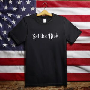Crop Top, Eat the Rich Gothic Lettering shirt