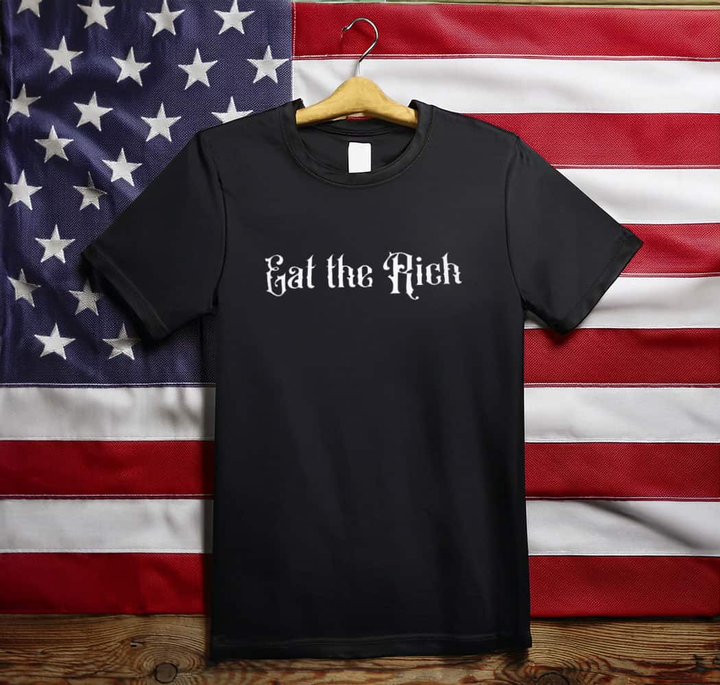 Crop Top, Eat the Rich Gothic Lettering shirt