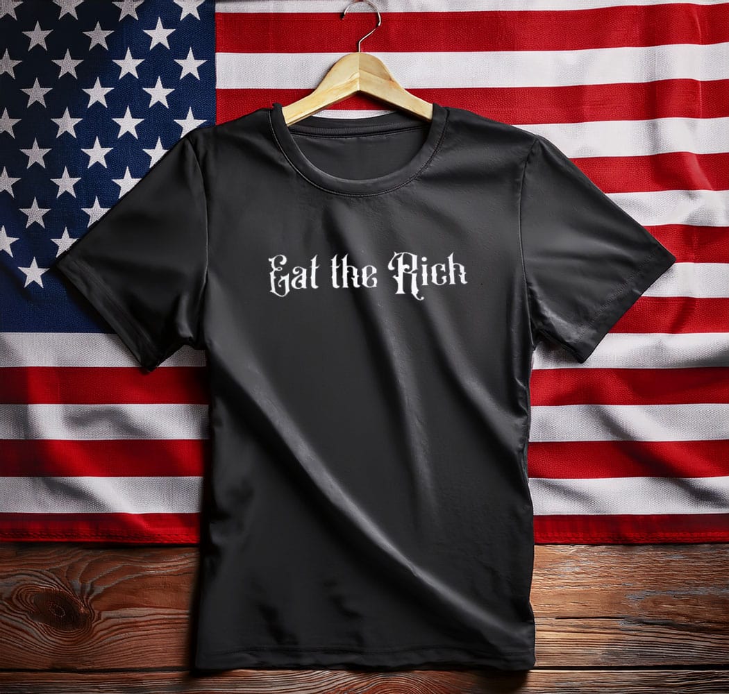 Crop Top, Eat the Rich Gothic Lettering shirt