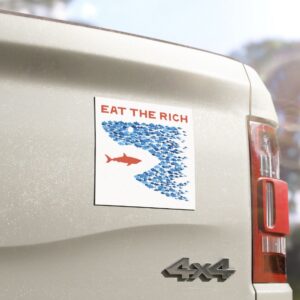 Eat the Rich Car Magnet, Anti-Capitalist Bumper Magnet