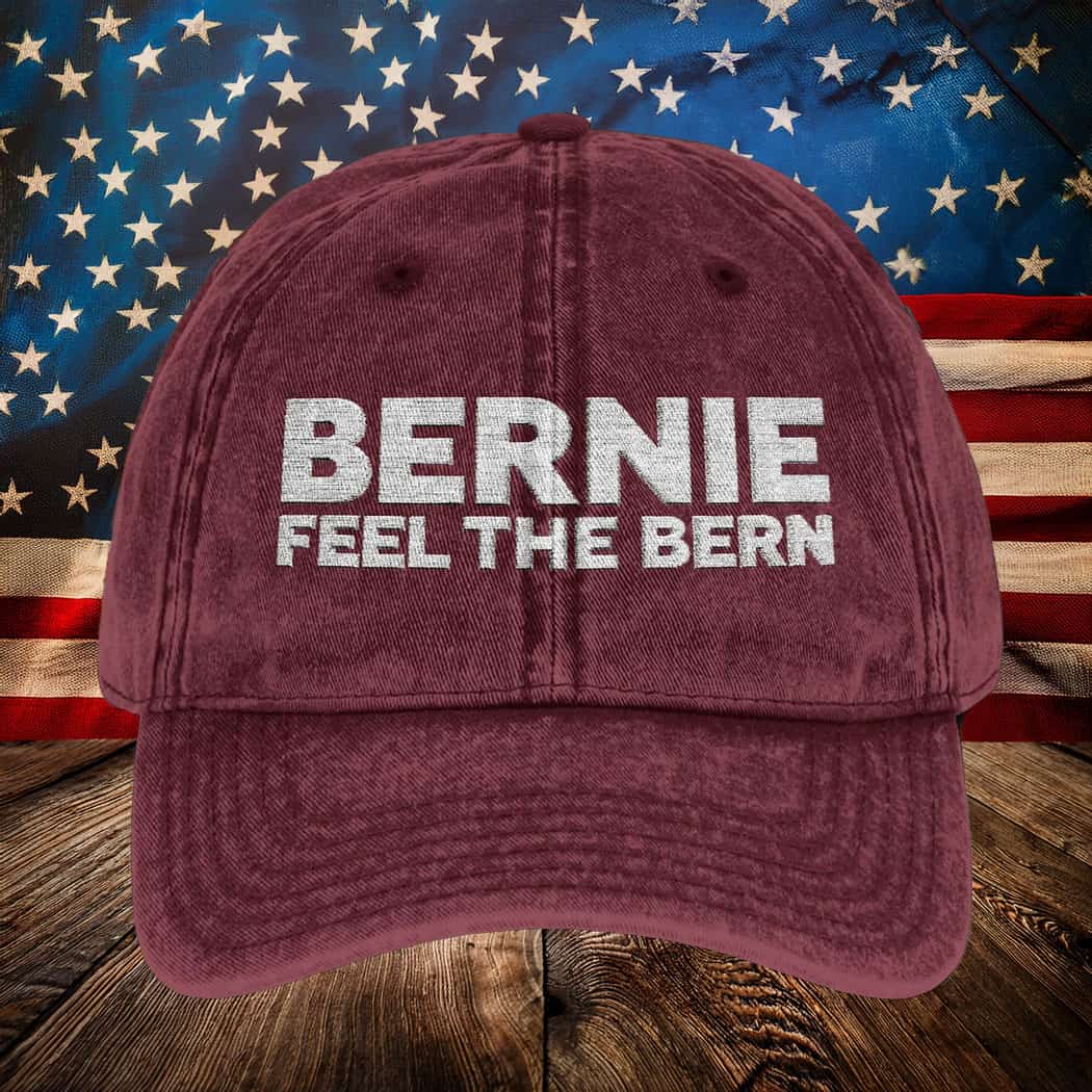 Embroidered Bernie Feel The Bern Anti Trump Hat