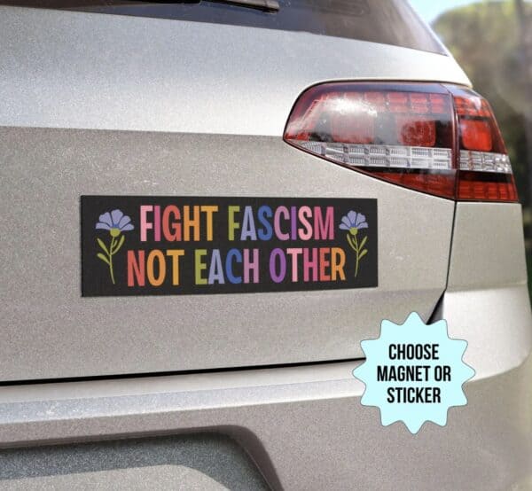 Fight Fascism Not Each Other Car Magnet