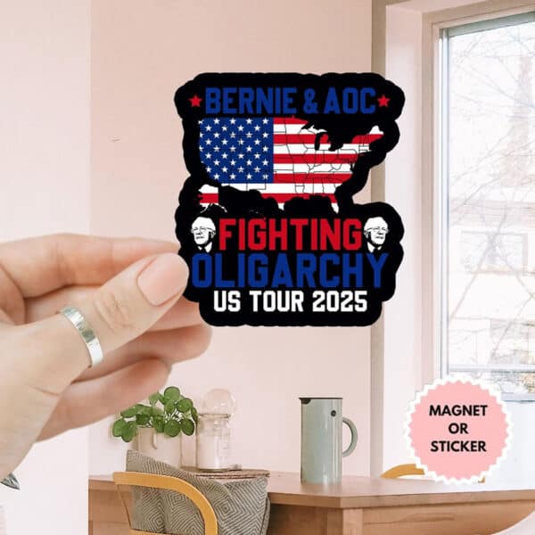 Fight Oligarchy Bernie Sanders Sticker - Car Magnet