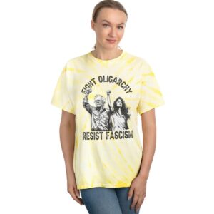 Fight Oligarchy Tie-Dye Tee resest shirt
