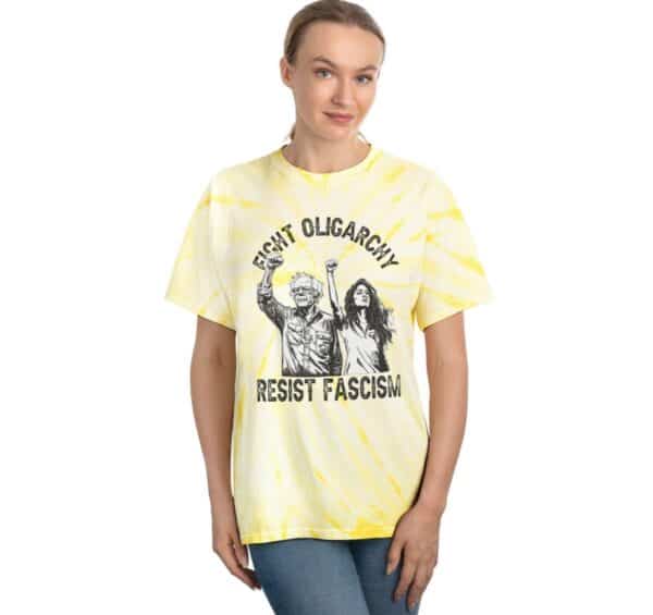 Fight Oligarchy Tie-Dye Tee resest shirt