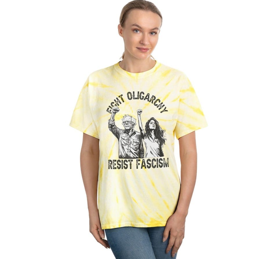 Fight Oligarchy Tie-Dye Tee resest shirt