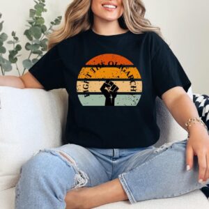 Fight The Oligarchy Retro Protest Tee T-Shirt