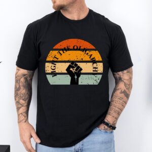 Fight The Oligarchy Retro Protest Tee T-Shirt