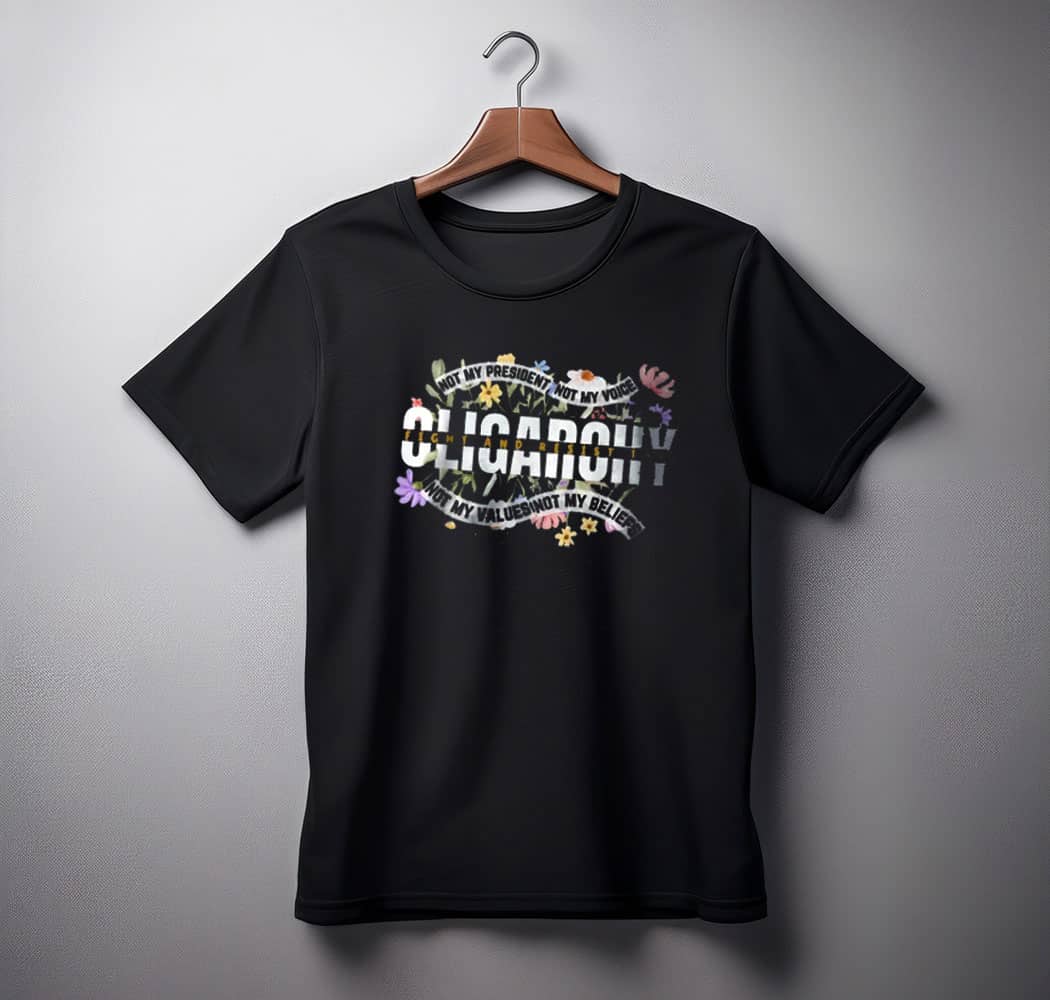 Fight oligarchy Protest tee shirt