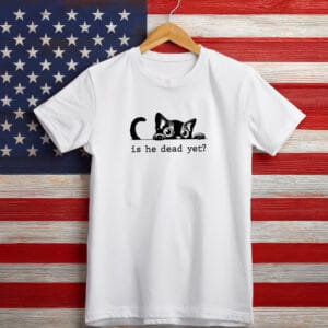 Is He Dead Yet Black Cat Baby Tee shirt