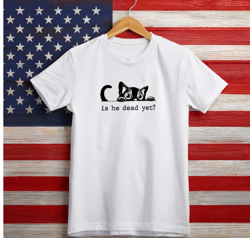 Is He Dead Yet Black Cat Baby Tee shirt