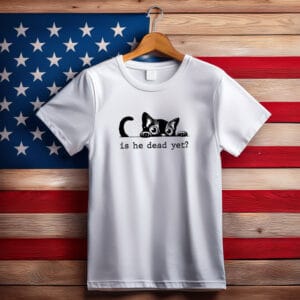 Is He Dead Yet Black Cat Baby Tee shirt