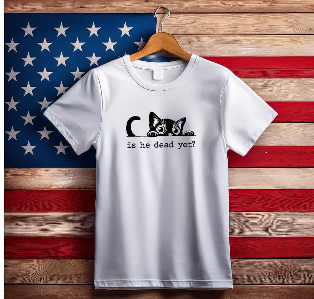Is He Dead Yet Black Cat Baby Tee shirt