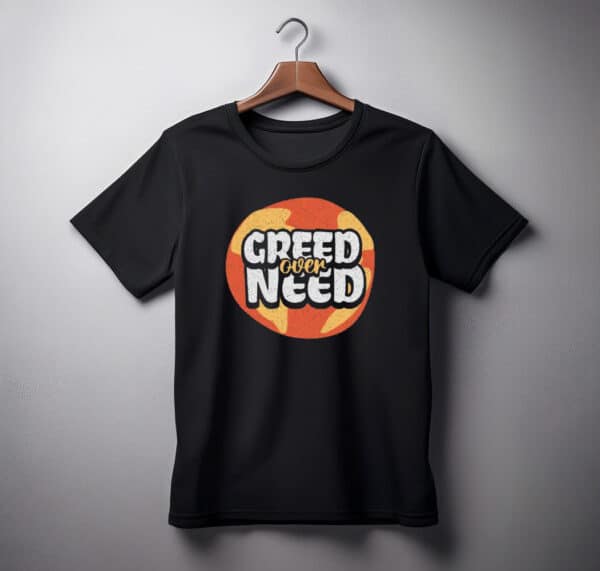 Need over Greed, 2-Sided Crop Tee shirt
