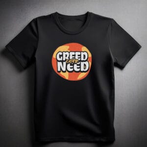 Need over Greed, 2-Sided Crop Tee shirt