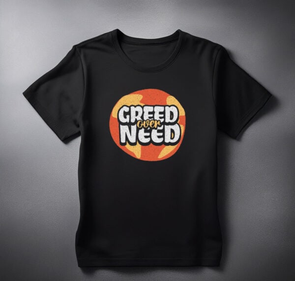 Need over Greed, 2-Sided Crop Tee shirt