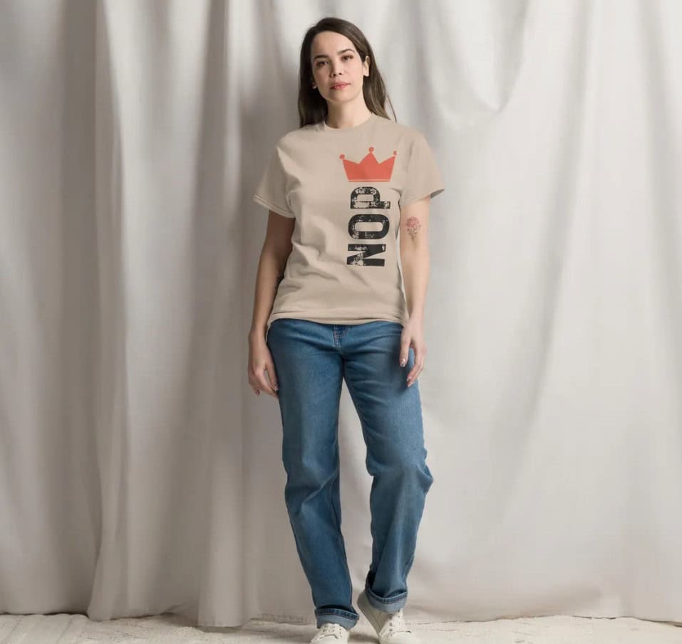 No King, Anti Trump, Save Democracy soft t-shirt