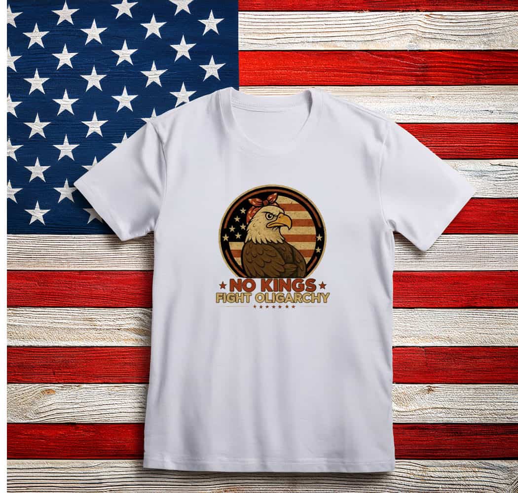 No Kings Fight Oligarchy America Flag Women shirt