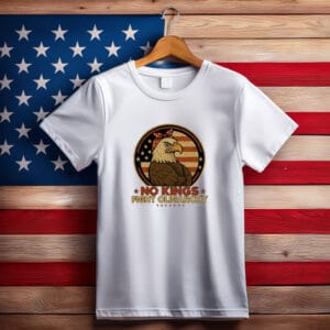 No Kings Fight Oligarchy America Flag Women shirt