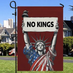 No Kings Garden Flag, Anti Trump Garden Flag