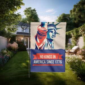 No Kings In America Anti Trump Garden Flag