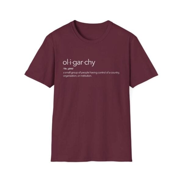 Oligarchy a small group in control definition shirt