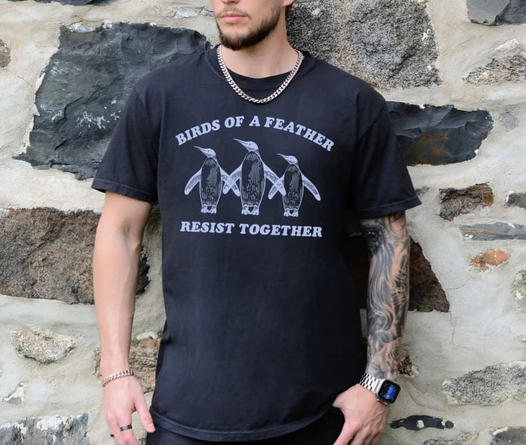 Penguins Against Tariffs Comfort Colors Tee shirt