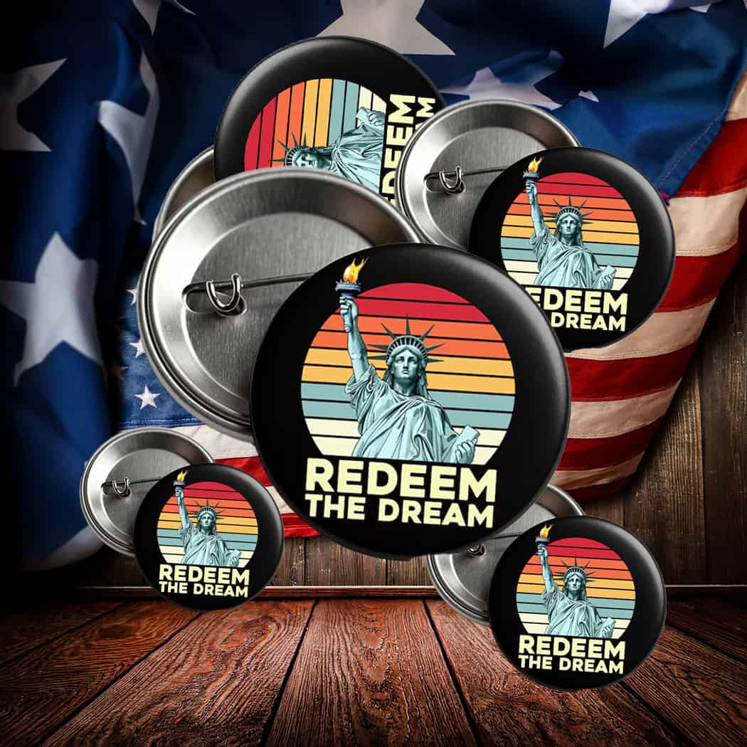 Redeem The Dream Anti Trump Anti Oligarchy Pin Buttons