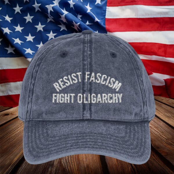 Resist Fascism Fight Oligarchy Anti Trump Cap
