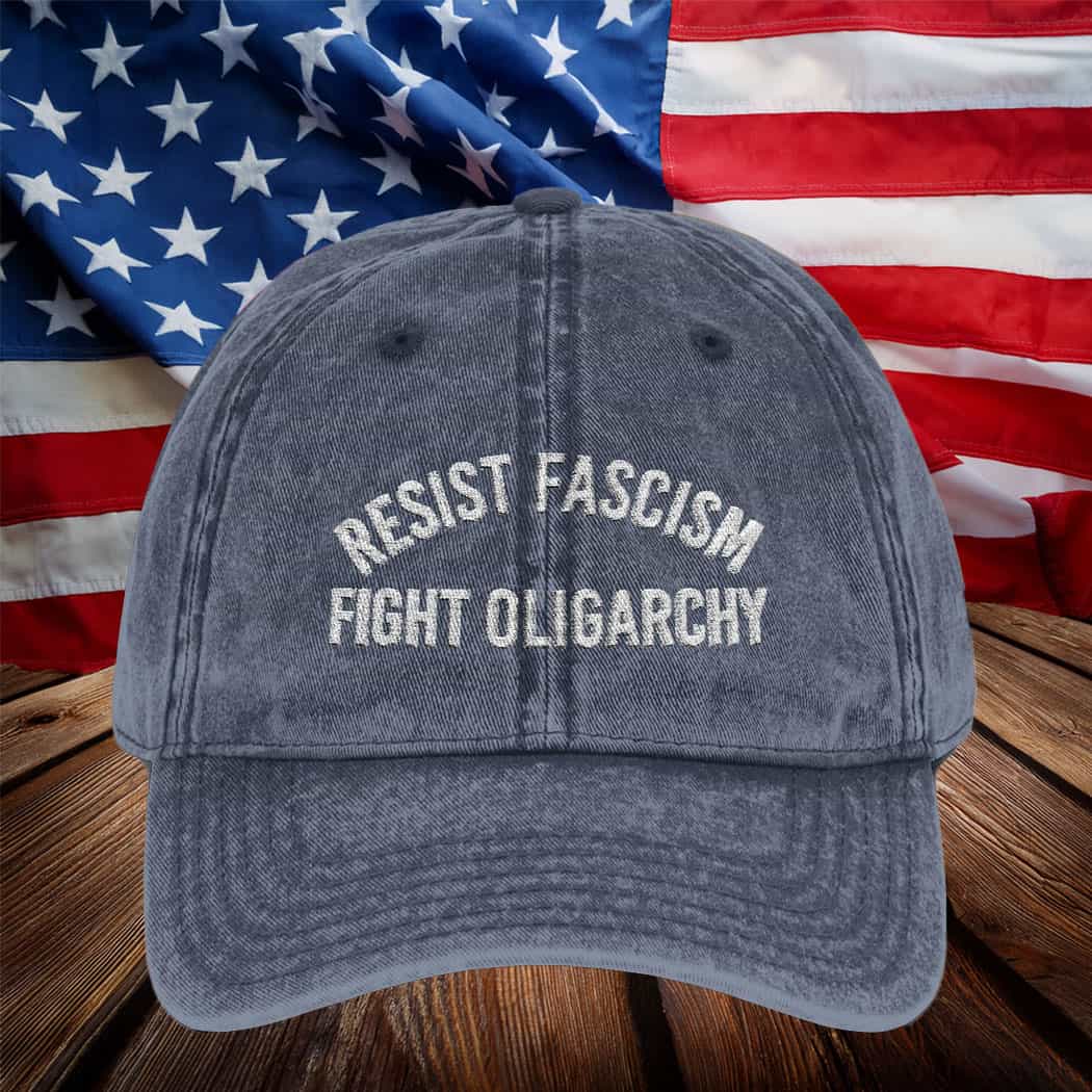 Resist Fascism Fight Oligarchy Anti Trump Cap
