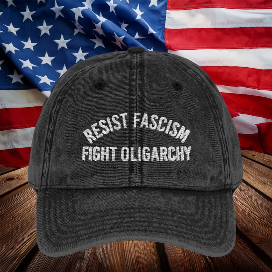 Resist Fascism Fight Oligarchy Anti Trump Cap