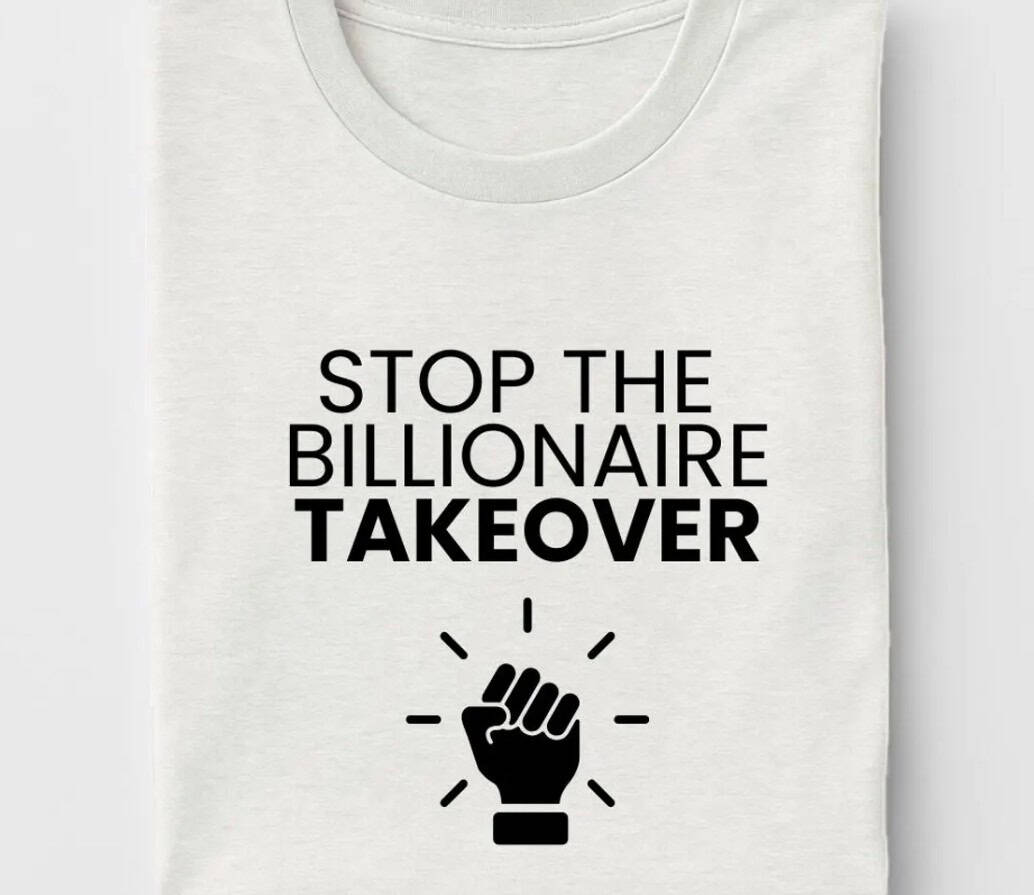 Stop The Billionaire Takeover T-Shirt