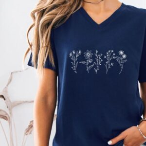 Subtle Fuck Trump Flowers V-Neck Shirt