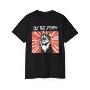Tax the Rich Unisex Cotton Tee Cat T-shirt