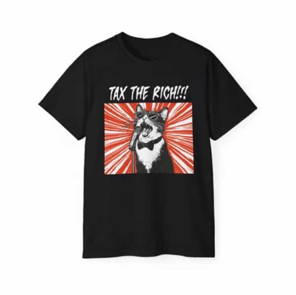 Tax the Rich Unisex Cotton Tee Cat T-shirt