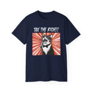 Tax the Rich Unisex Cotton Tee Cat T-shirt