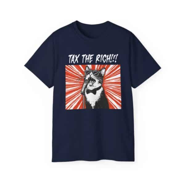 Tax the Rich Unisex Cotton Tee Cat T-shirt