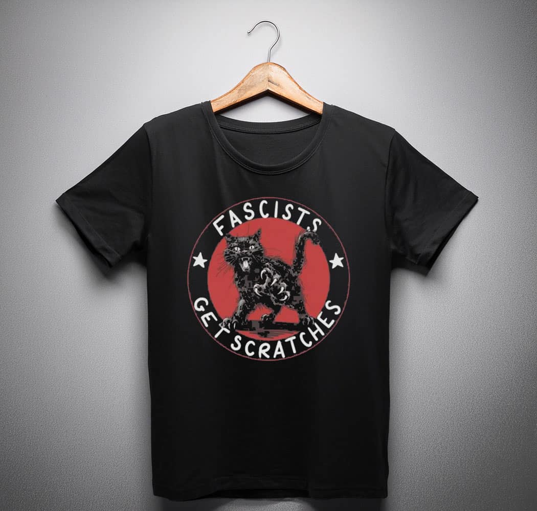 The Original Fascists Get Scratches Black Cat shirts