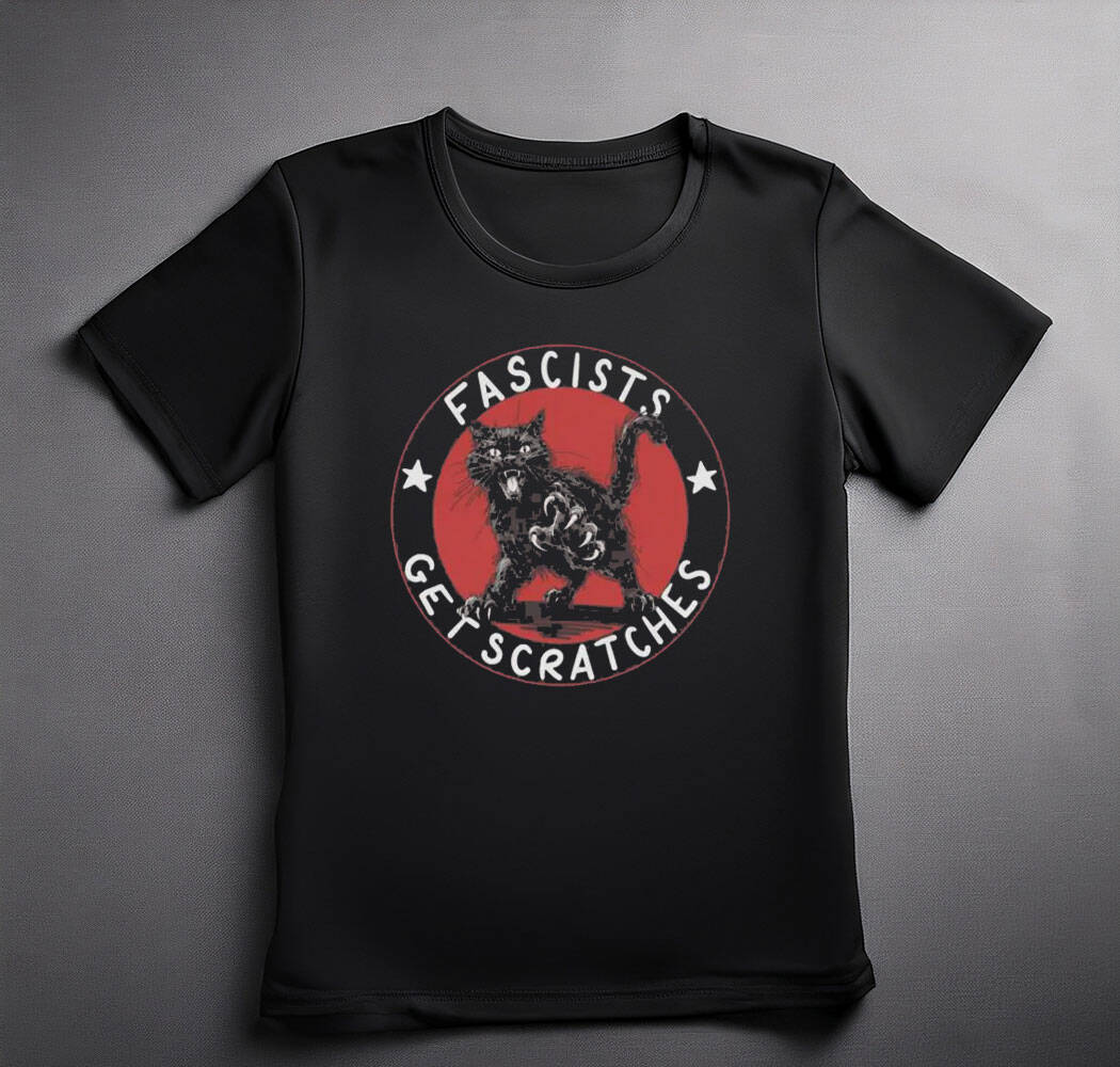 The Original Fascists Get Scratches Black Cat shirts